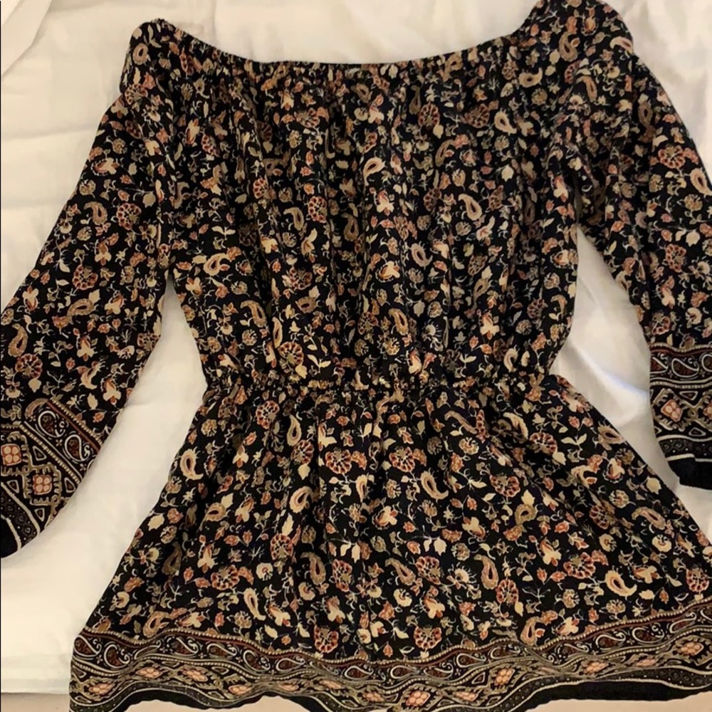 Floral off the shoulder Romper